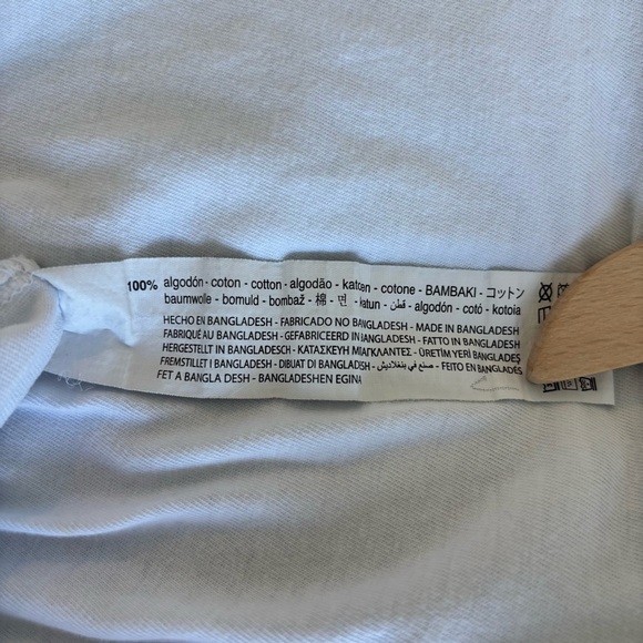 Zara Trafaluc Twisted Front Cropped Classic White Knit 100% Cotton Top Size M - Picture 7 of 7